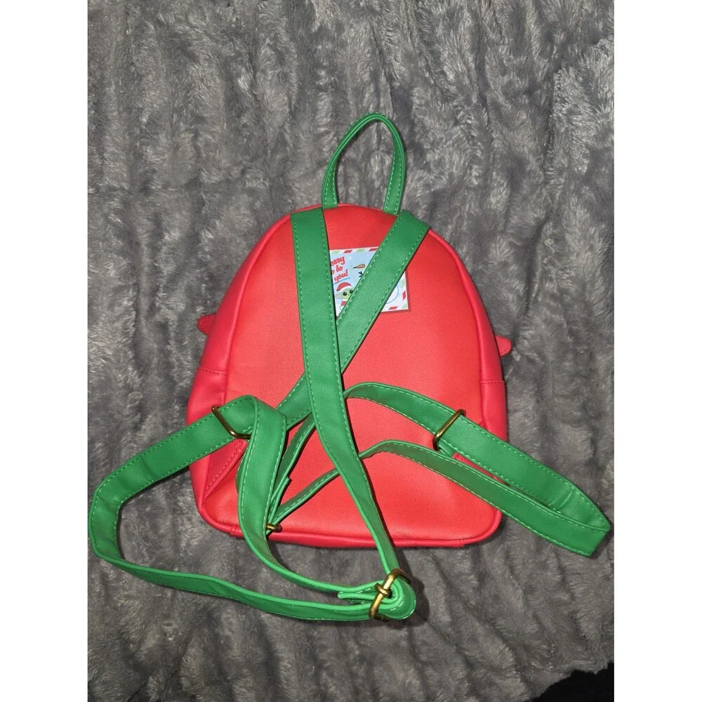 Like New grogu the child baby Yoda Christmas Santa clause mini backpack bookbag!